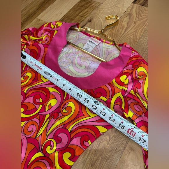 70’s Dream Girl Vibrant Swirl Pattern Dress w Accessories Adult Small Halloween - Picture 9 of 12